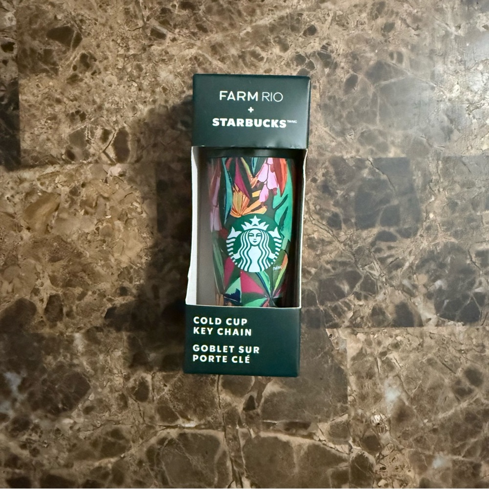 Starbucks Floral Cold Cup Key Chain